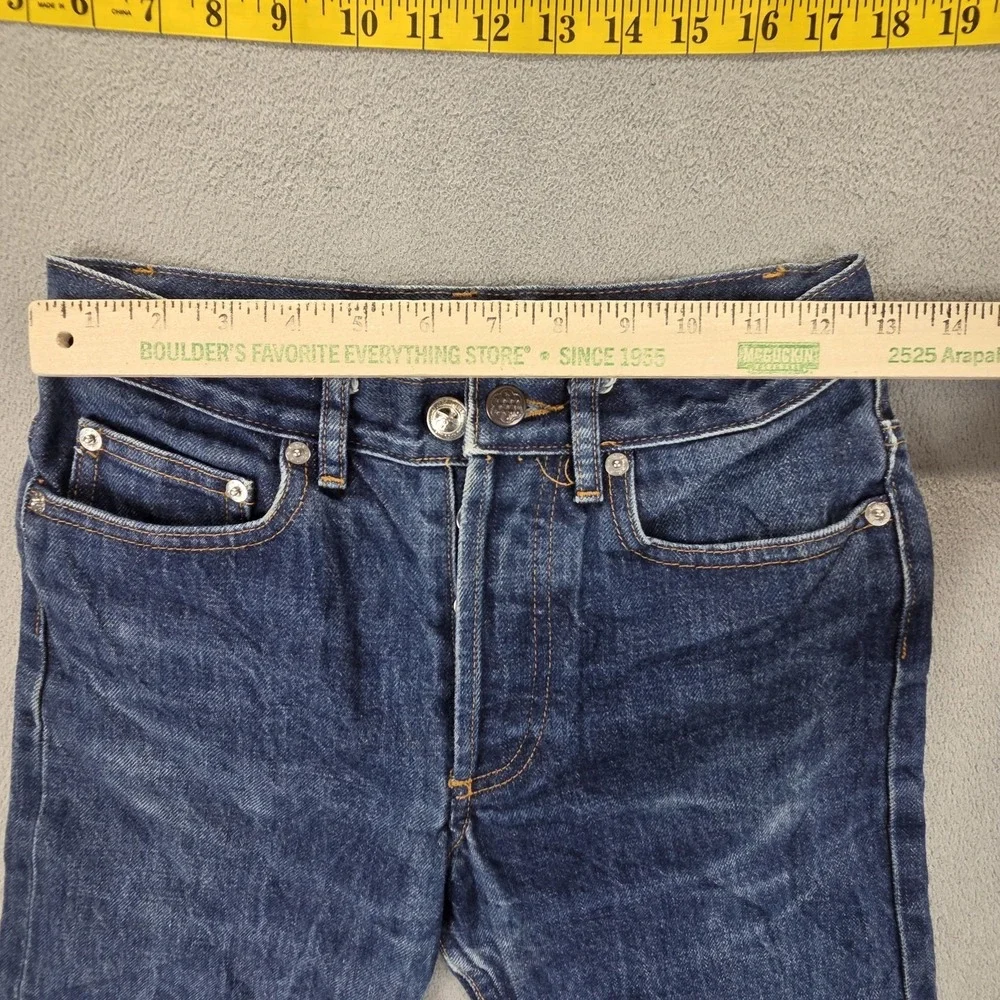 A.P.C. New Standard Jeans Mens Blue Slim Straight Whiskers Honeycomb Fits‎ 24x30